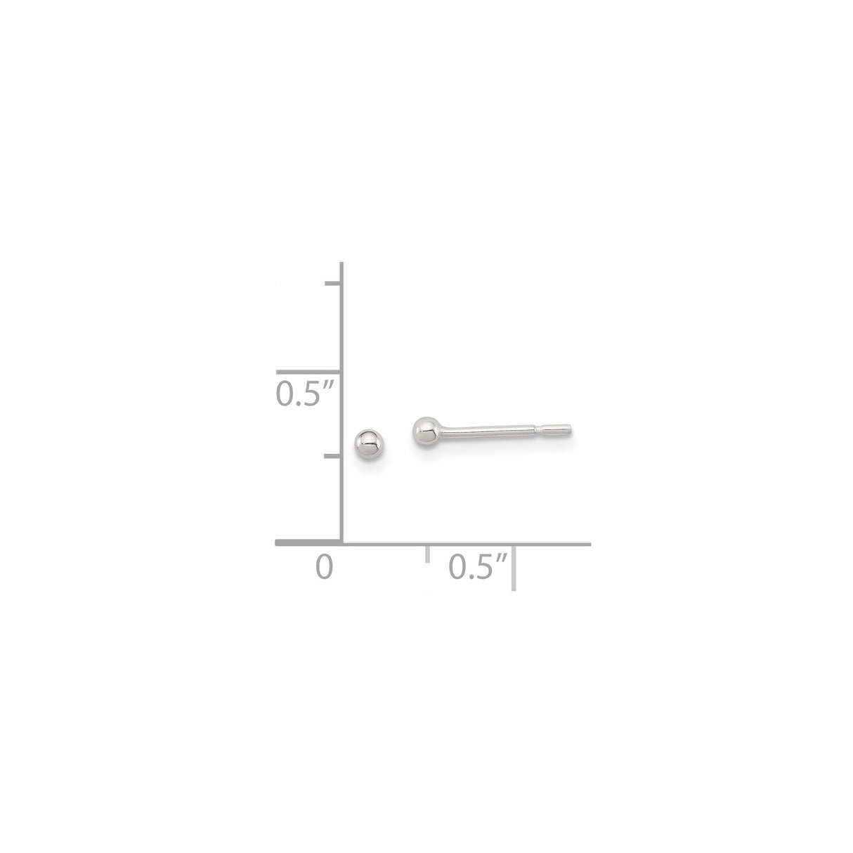 Sterling Silver Ball Stud Earrings, Polished Minimalist Design for Women and Men