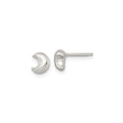 Sterling Silver Crescent Moon Stud Earrings, Minimalist Celestial Boho Jewelry for Women