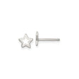 Sterling Silver Star Earrings, Polished Five-Point Studs, Minimalist Celestial Design for Women and Girls
