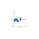 Sterling Silver Dolphin Stud Earrings with Blue and Red Enamel, Ocean Theme for Girls