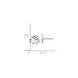 Sterling Silver Hedgehog Stud Earrings with Black Enamel, Cute Animal Woodland Jewelry