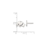 Sterling Silver Elephant Stud Earrings with Dainty Animal Motif for Women