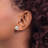 Sterling Silver Dome Stud Earrings, High Polish Smooth Ball Design, Minimalist Classic Style