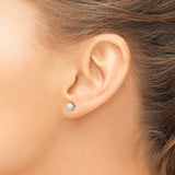 Sterling Silver Stud Earrings with Pink Freshwater Pearls, Classic Bridal or Everyday Style