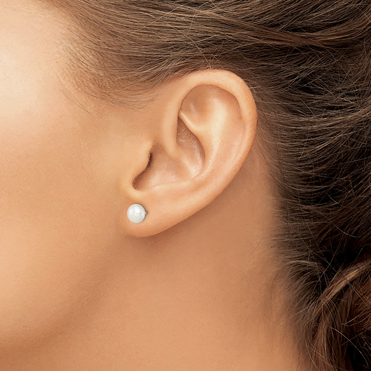 Sterling Silver Pearl Stud Earrings With Freshwater Pearls