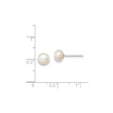 Sterling Silver Pearl Stud Earrings With Freshwater Pearls