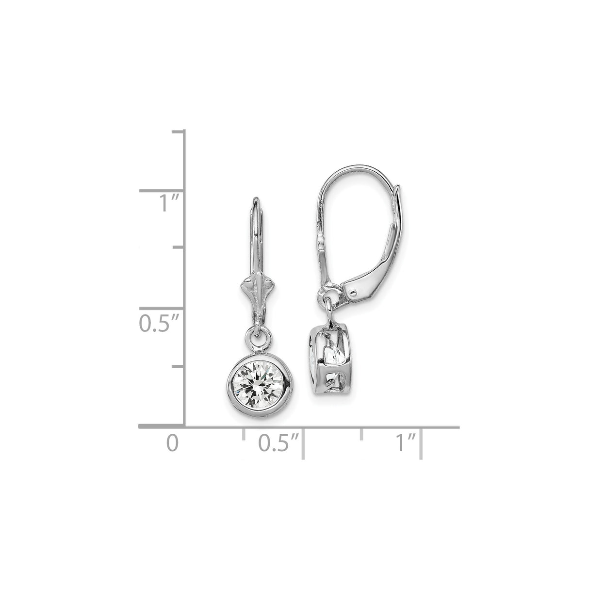 Sterling Silver Drop Earrings with Cubic Zirconia, Celtic Knot Design, Leverback Closure
