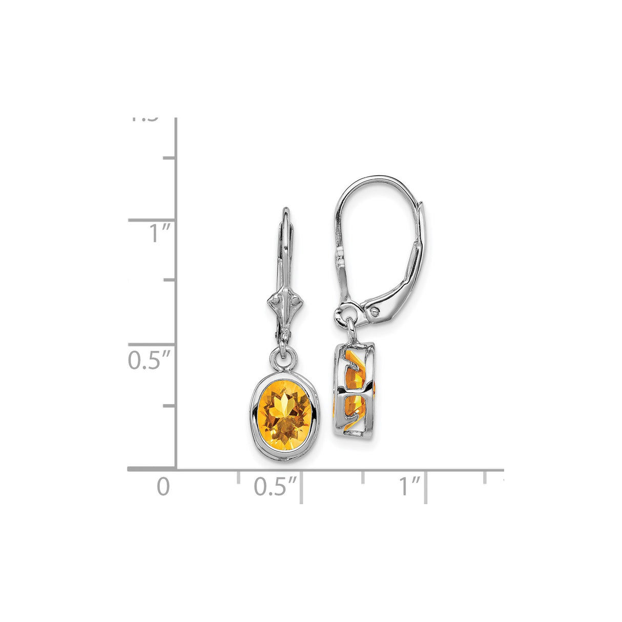 Sterling Silver Dangle Earrings with Citrine, Celtic Knot Design, Leverback Style for Women
