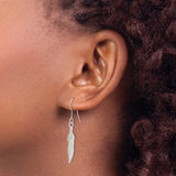 Sterling Silver Feather Dangle Earrings, Lightweight Boho Tribal Style for Women