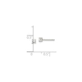 Sterling Silver Stud Earrings with Round Cubic Zirconia, Classic 4-Prong Minimalist Design