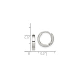 Sterling Silver Hoop Earrings, Polished Finish, Hinged Back, Minimalist Unisex Style
