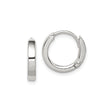 Sterling Silver Hoop Earrings, Polished Finish, Hinged Back, Minimalist Unisex Style
