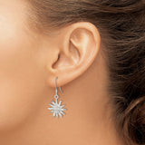 Sterling Silver Sun Face Dangle Earrings with Smiling Sunburst Design, Celestial Boho Jewelry for Women