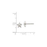Sterling Silver Star Stud Earrings, Minimalist Five-Pointed Celestial Design for Women and Unisex Wear