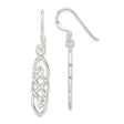 Sterling Silver Celtic Knot Dangle Earrings with Interwoven Irish Design