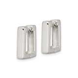 Sterling Silver Square Hoop Earrings, Modern Geometric Minimalist Design for Women and Men