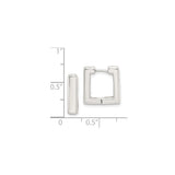 Sterling Silver Square Hoop Earrings, Modern Geometric Minimalist Design for Women and Men