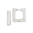 Sterling Silver Square Hoop Earrings, Modern Geometric Minimalist Design for Women and Men