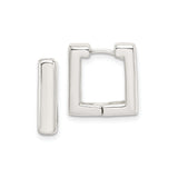 Sterling Silver Square Hoop Earrings, Modern Geometric Minimalist Design for Women and Men