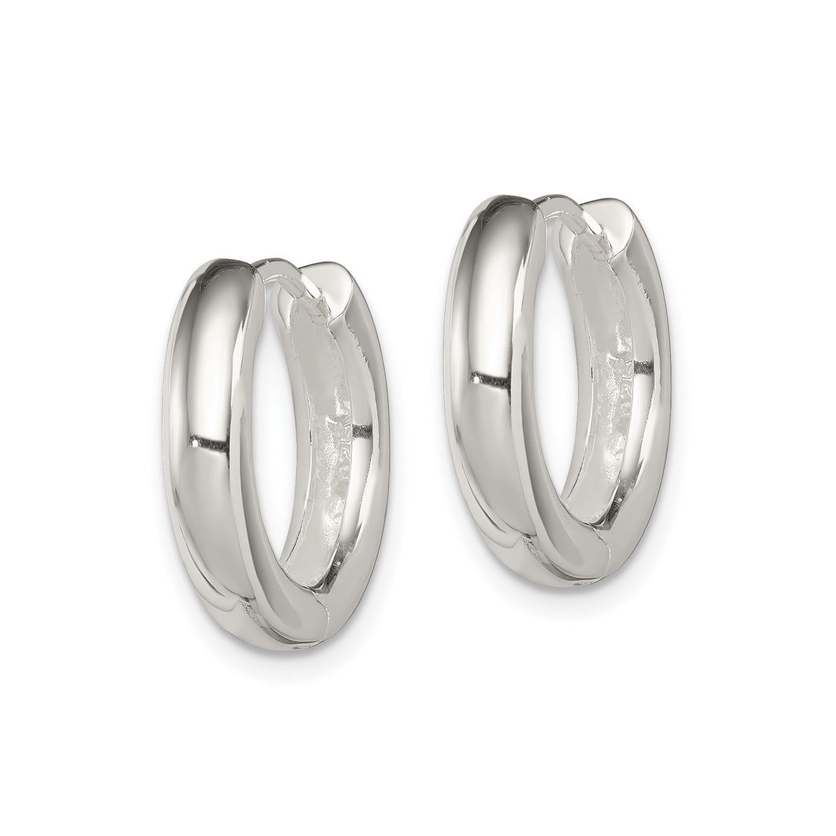 Sterling Silver Hoop Earrings, Smooth Polished Finish, Unisex Minimalist Jewelry
