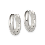 Sterling Silver Hoop Earrings, Smooth Polished Finish, Unisex Minimalist Jewelry