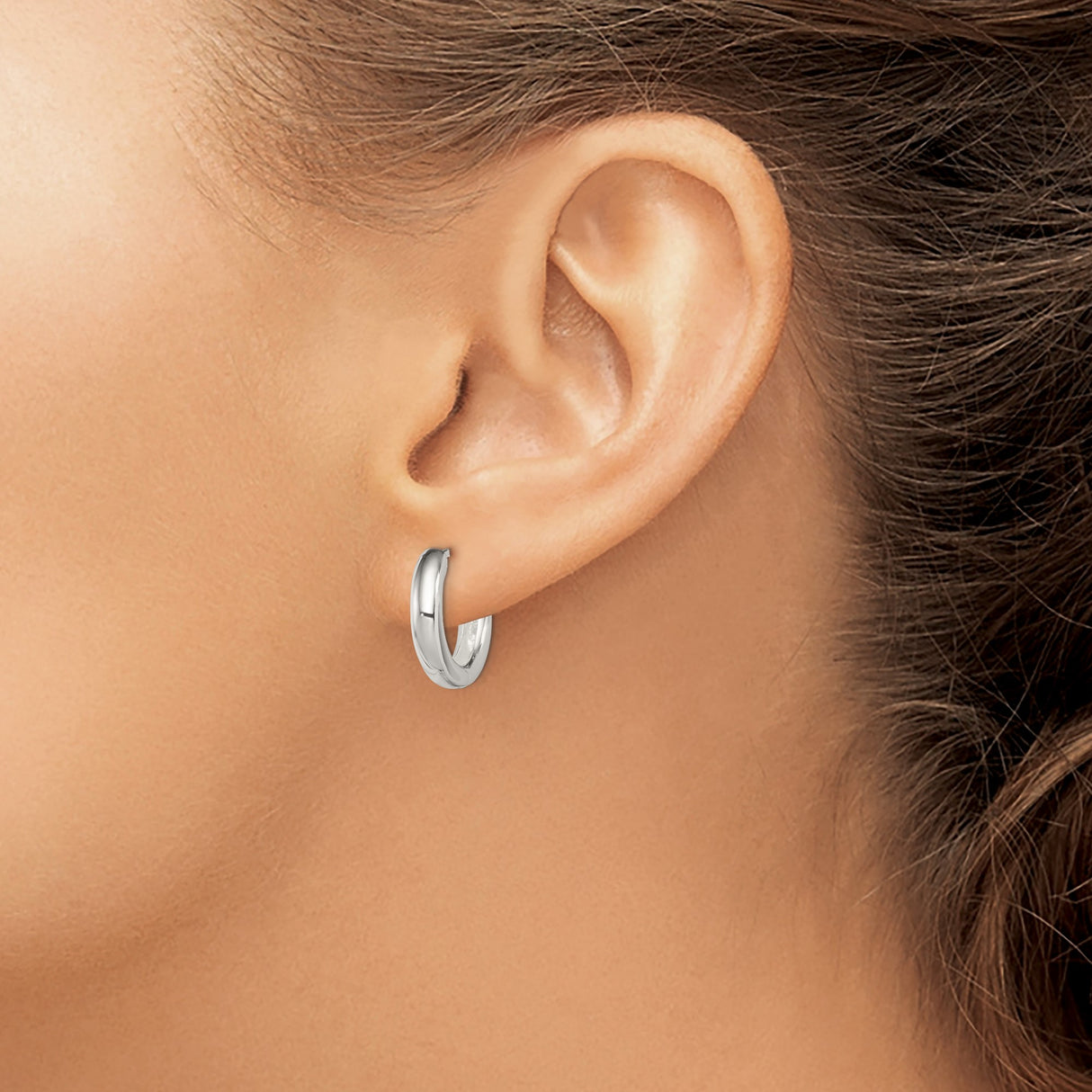 Sterling Silver Hoop Earrings, Smooth Polished Finish, Unisex Minimalist Jewelry
