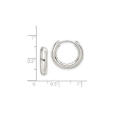 Sterling Silver Hoop Earrings, Smooth Polished Finish, Unisex Minimalist Jewelry