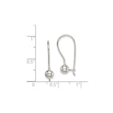 Sterling Silver French Wire Earring Hooks with Polished Ball Accents for DIY Jewelry Making