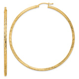 Sterling Silver Twisted Hoop Earrings, Large Round Textured Hoops with Satin Finish