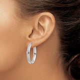 Sterling Silver Hoop Earrings, Classic Oval Shape with Polished Finish, Lightweight Minimalist Design
