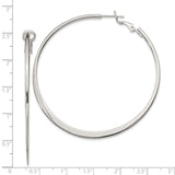 Sterling Silver Hoop Earrings, Classic Round Design with Polished Finish, Minimalist Sleek Style