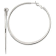 Sterling Silver Hoop Earrings, Classic Round Design with Polished Finish, Minimalist Sleek Style