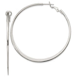 Sterling Silver Hoop Earrings, Classic Round Design with Polished Finish, Minimalist Sleek Style