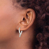Sterling Silver Twisted Hoop Earrings, Polished Infinity Design, Lightweight Modern Style