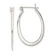 Sterling Silver Spike Hoop Earrings with Elongated Horn Design, Gothic Punk Style, Unisex