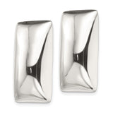Sterling Silver Clip On Rectangle Earrings Minimalist