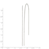 Sterling Silver Threader Earrings, Minimalist Vertical Bar Drop Design for Women