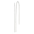 Sterling Silver Threader Earrings, Minimalist Vertical Bar Drop Design for Women