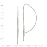 Sterling Silver Threader Earrings with Linear Bar Design and Long Chain Dangle Style