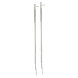 Sterling Silver Threader Earrings, Minimalist Bar Drop, Modern Long Dangle Style