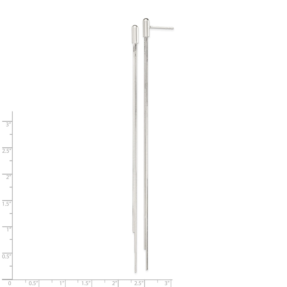 Sterling Silver Threader Earrings, Minimalist Bar Drop, Modern Long Dangle Style