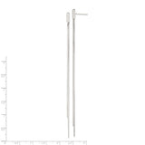Sterling Silver Threader Earrings, Minimalist Bar Drop, Modern Long Dangle Style