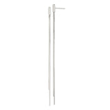 Sterling Silver Threader Earrings, Minimalist Bar Drop, Modern Long Dangle Style