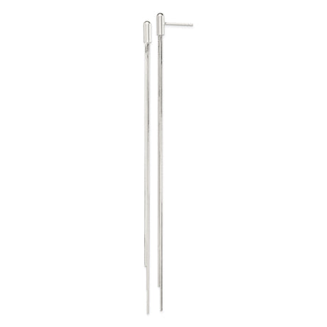 Sterling Silver Threader Earrings, Minimalist Bar Drop, Modern Long Dangle Style