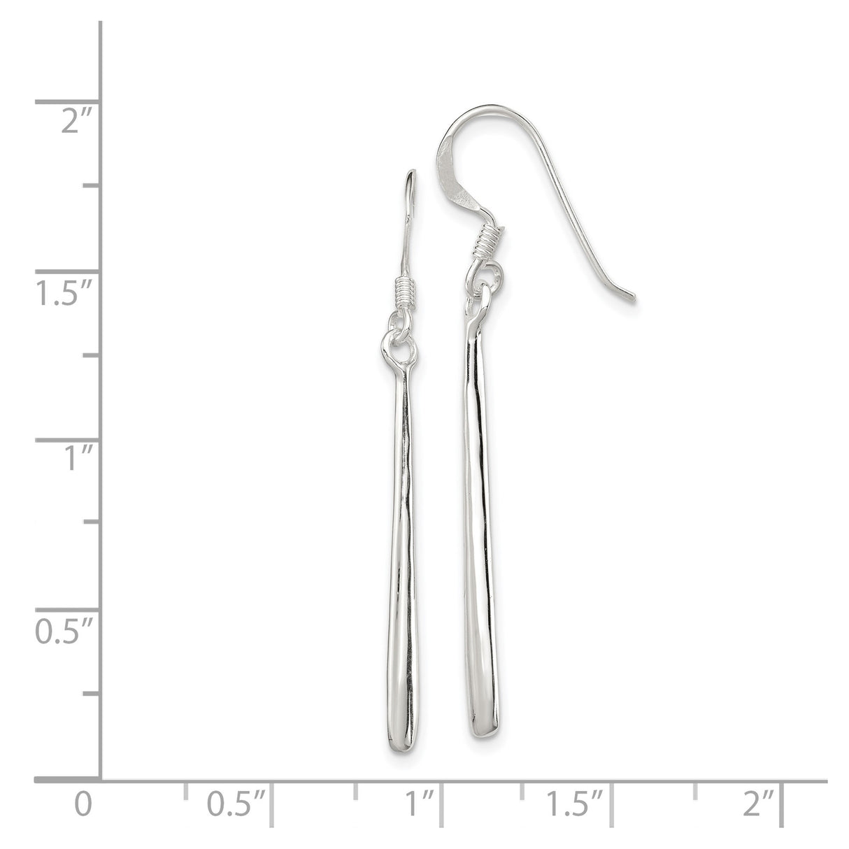 Sterling Silver Dangle Drop Earrings, Sleek Stick Design, Minimalist Linear Style for Women