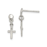 Sterling Silver Latin Cross Pendant with Polished and Textured Detailing for Men and Women