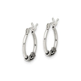 Sterling Silver Hoop Earrings with Handcrafted Wrap Coil, Tribal Boho Style