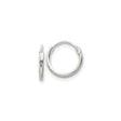 Sterling Silver Hoop Earrings, Minimalist Polished Round Design for Women and Men