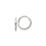 Sterling Silver Hoop Earrings, Minimalist Polished Round Design for Women and Men