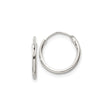 Sterling Silver Hoop Earrings, Small Lightweight Polished Hoops with Hinged Closure